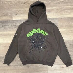 Sp5der Wait Web Hoodie Slate Grey